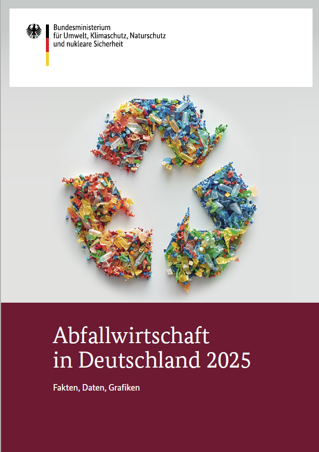 Coverbild: Recycling-Zeichen aus Abfall nachgestellt