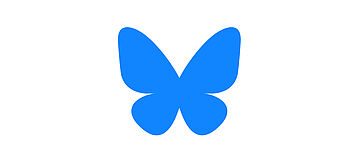 Logo Bluesky: Blauer Schmetterling